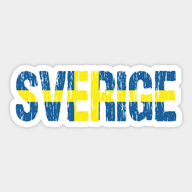 Sverige Sweden Flag Distressed Sticker by Nirvanibex